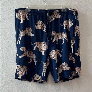 Men's Blue Tiger Print Boxers